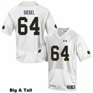 Notre Dame Fighting Irish Men's Max Siegel #64 White Under Armour Authentic Stitched Big & Tall College NCAA Football Jersey LVJ4799BJ